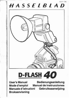 Hasselblad D-Flash 40 manual. Camera Instructions.